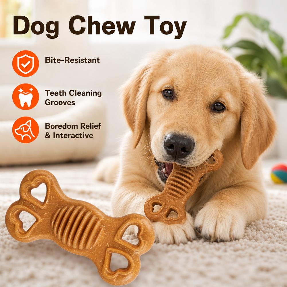 Teeth Cleaning Dog Chew Bone - Onverwoestbaar kauwspeeltje voor honden, in de