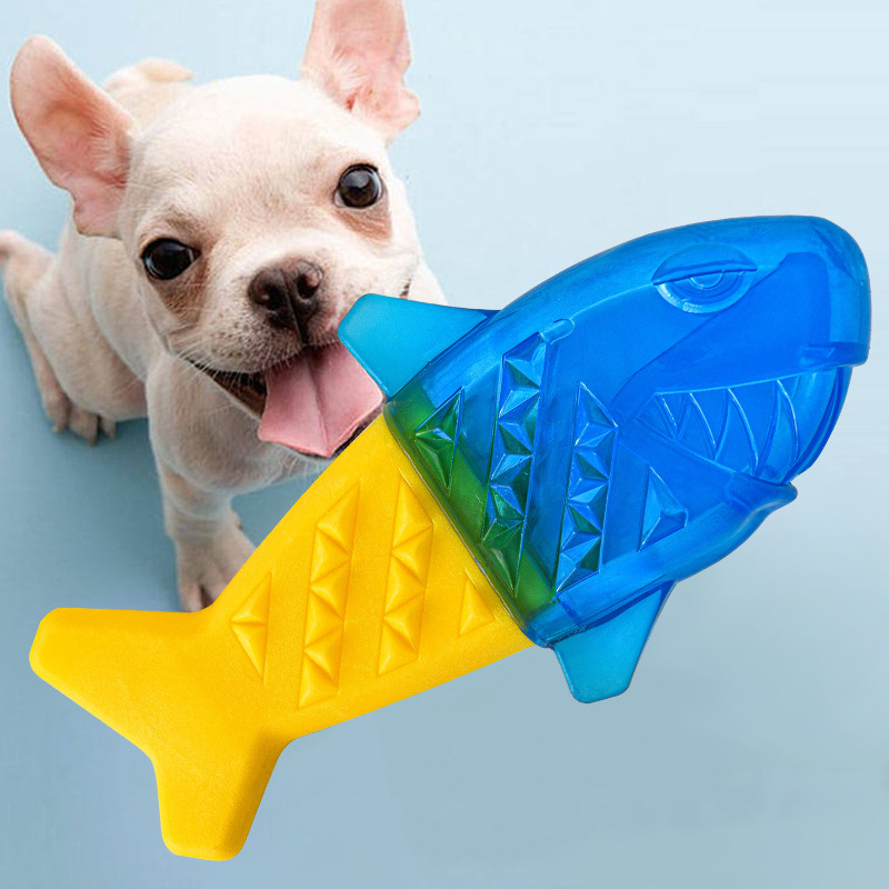 Teeth Cleaning Dog Chew Bone - Vriesbare zomerkoelende hondenspeelgoed molaire bot watergevulde