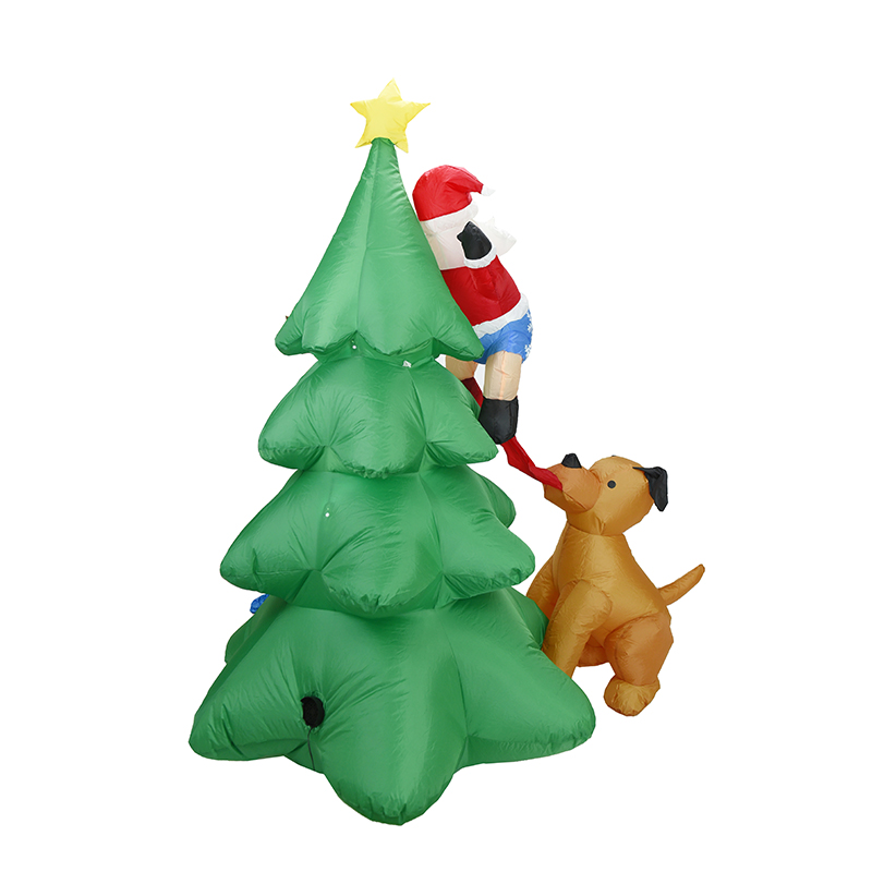6,5ft Opblaasbare Kerstman met - Suction Cup Dog Tug Toy recensie en prijs